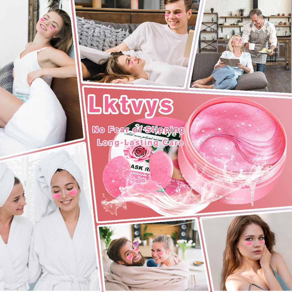 Lktvys Rose Eye Patches designed for easy use after cleansing routine.