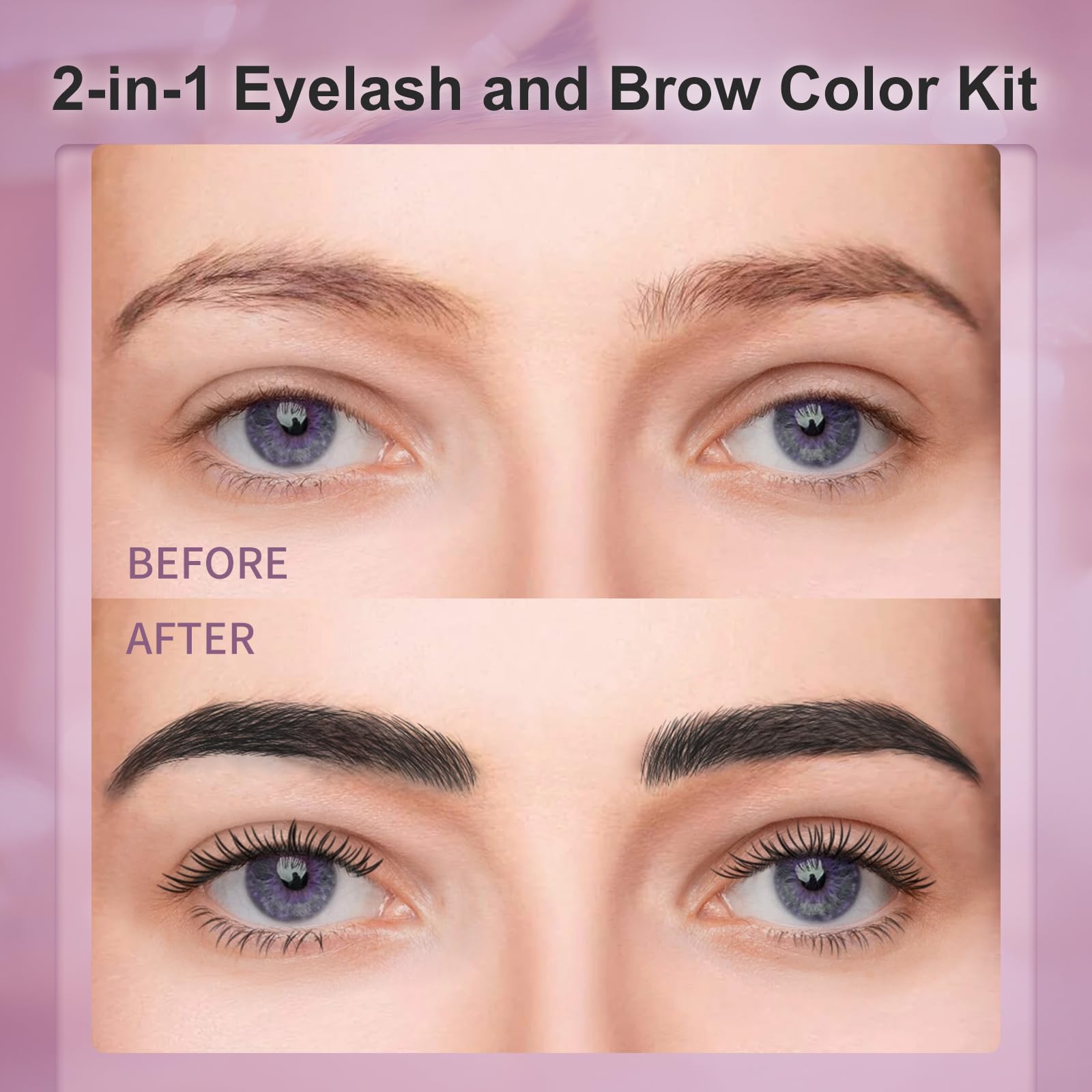 LLNNOVUE brow color application close-up for natural-looking brows