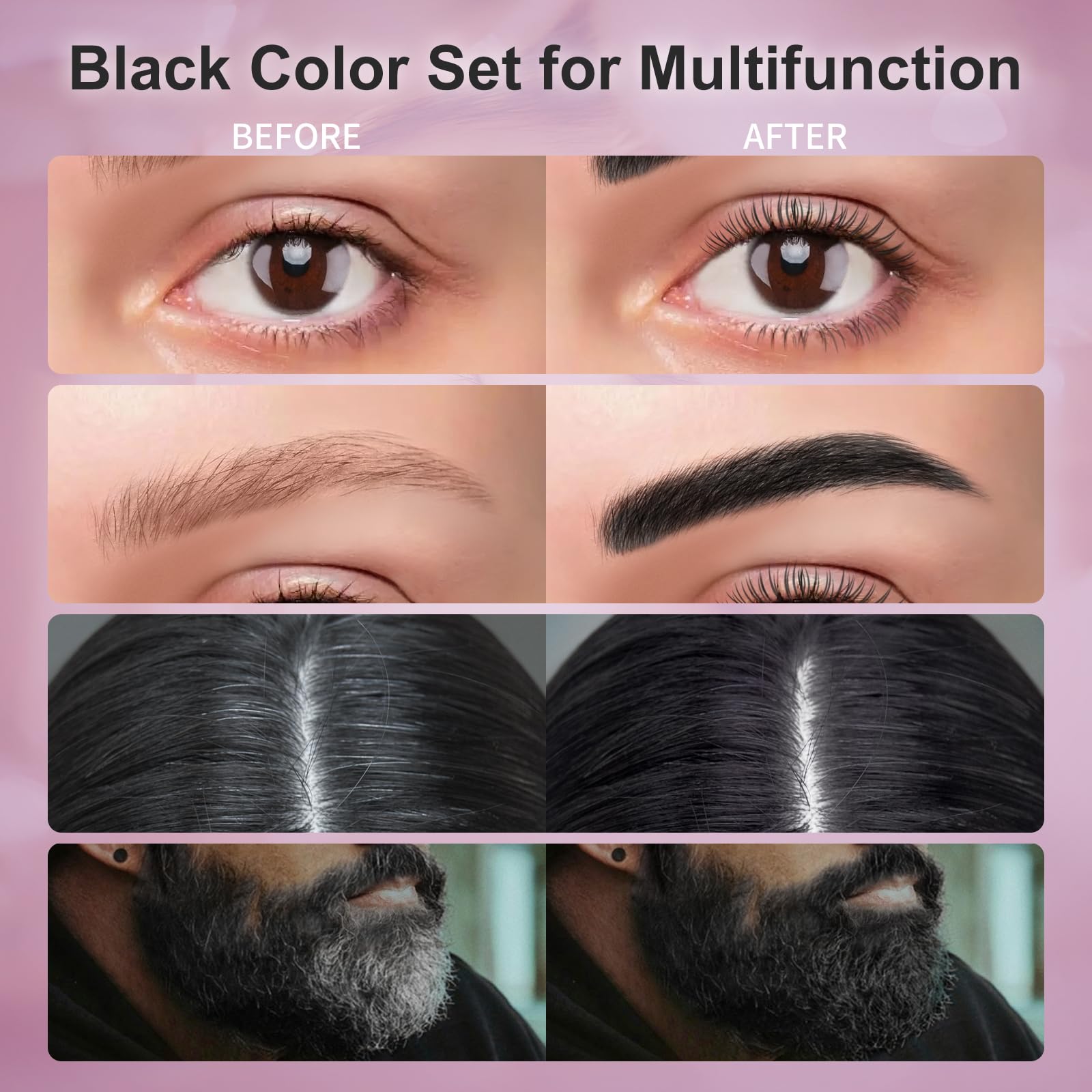 LLNNOVUE two-in-one color effect on lashes and brows