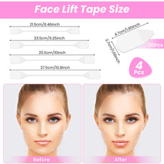LLOUSSAK face lift tape invisible four sizes offer personalized fit and comfortable wear