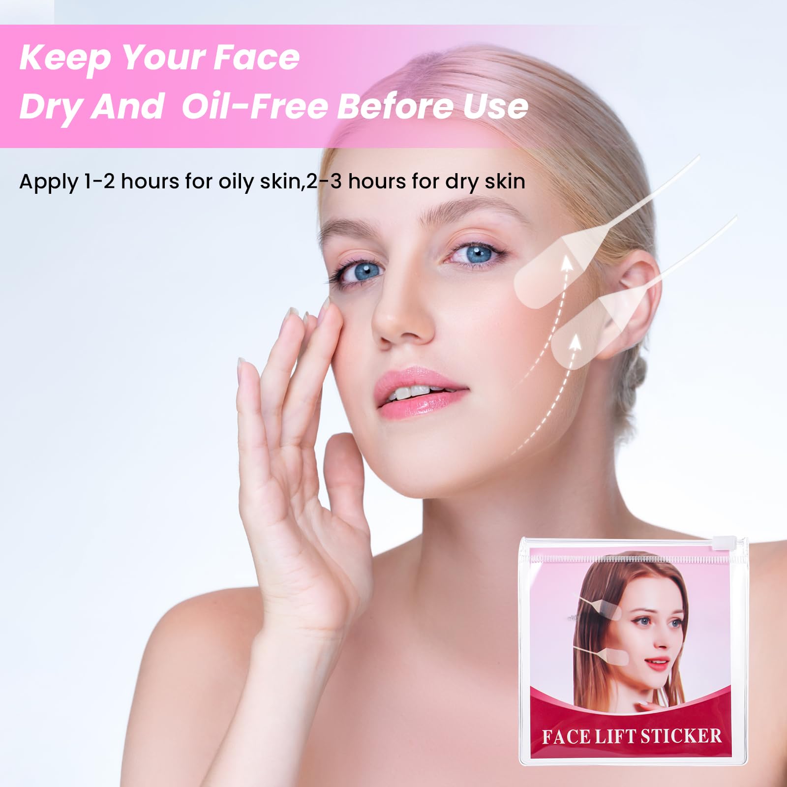 LLOUSSAK transparent design tape blends with makeup for an undetectable look