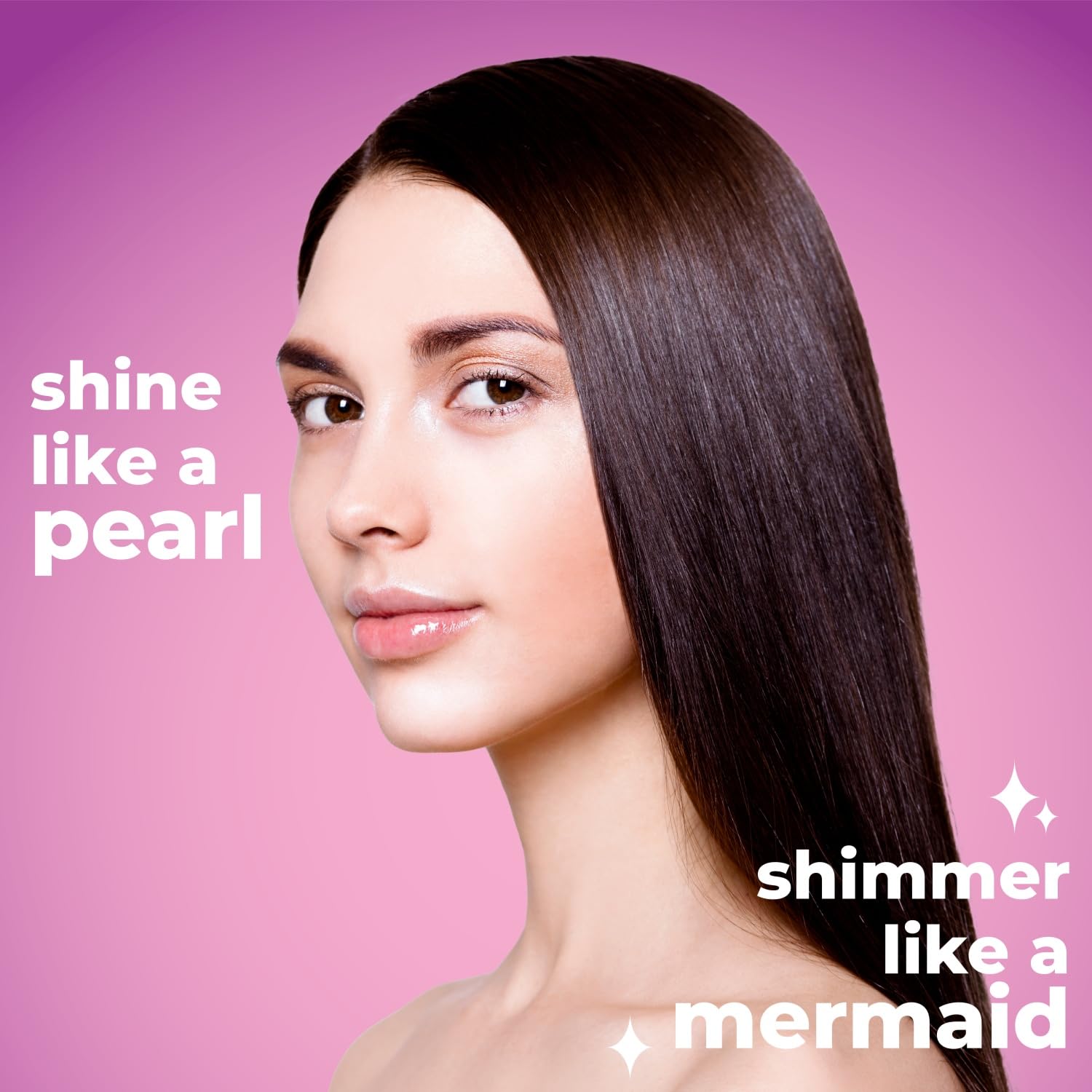 Frizz-control action of Luseta Glossy Pearl formula during styling.