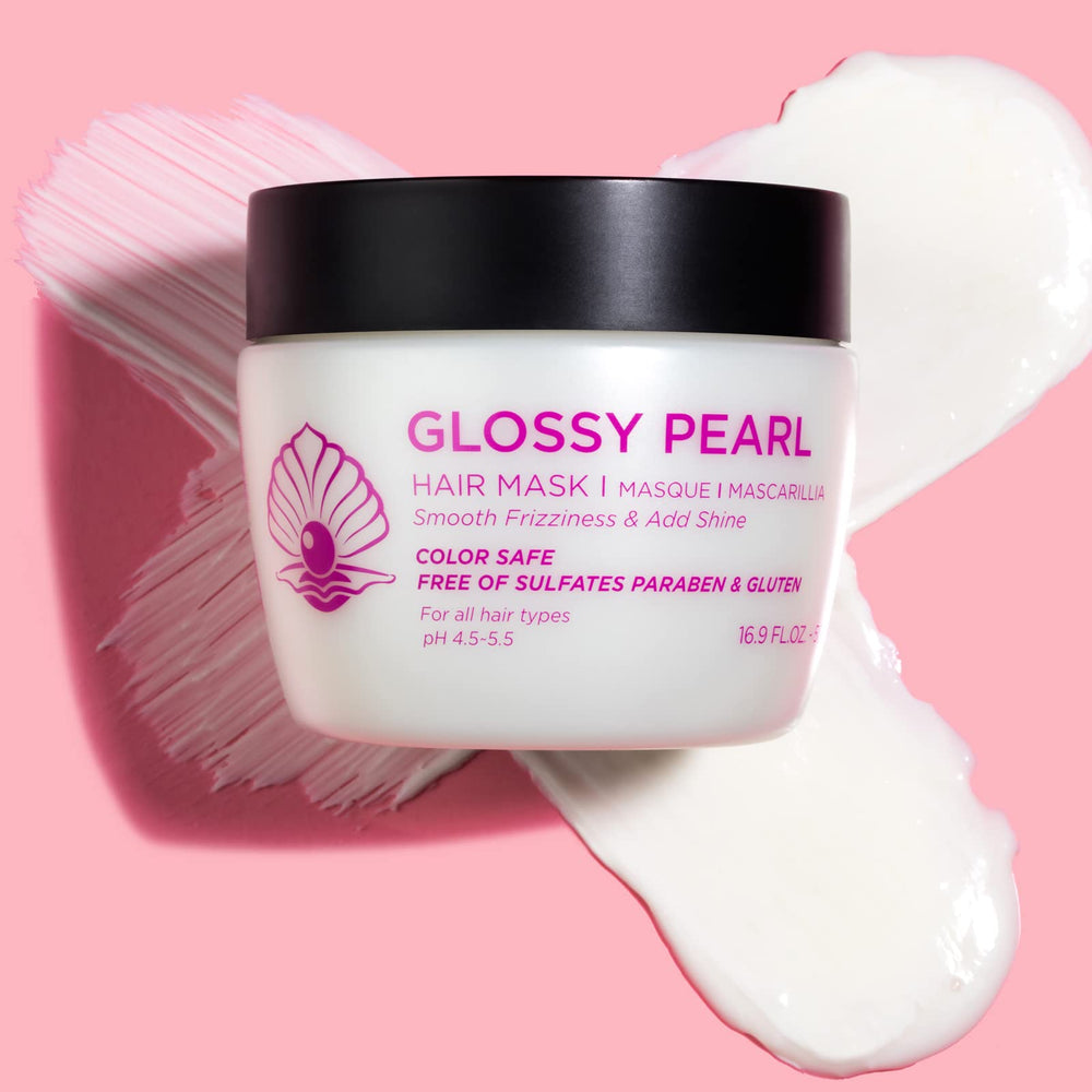 Luseta Glossy Pearl Hair Mask texture close-up highlights moisturizing formula