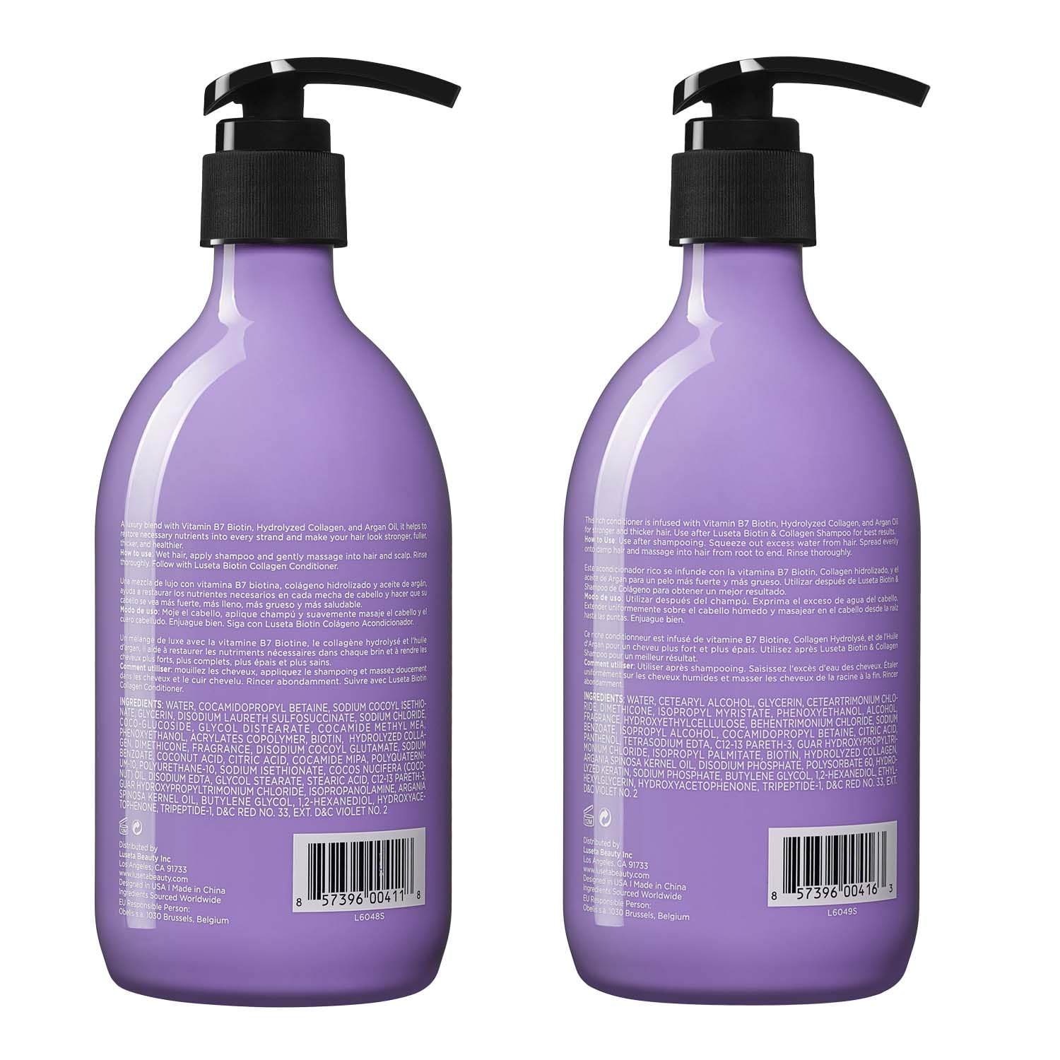 L LUSETA nourishing dry hair care application showcase.