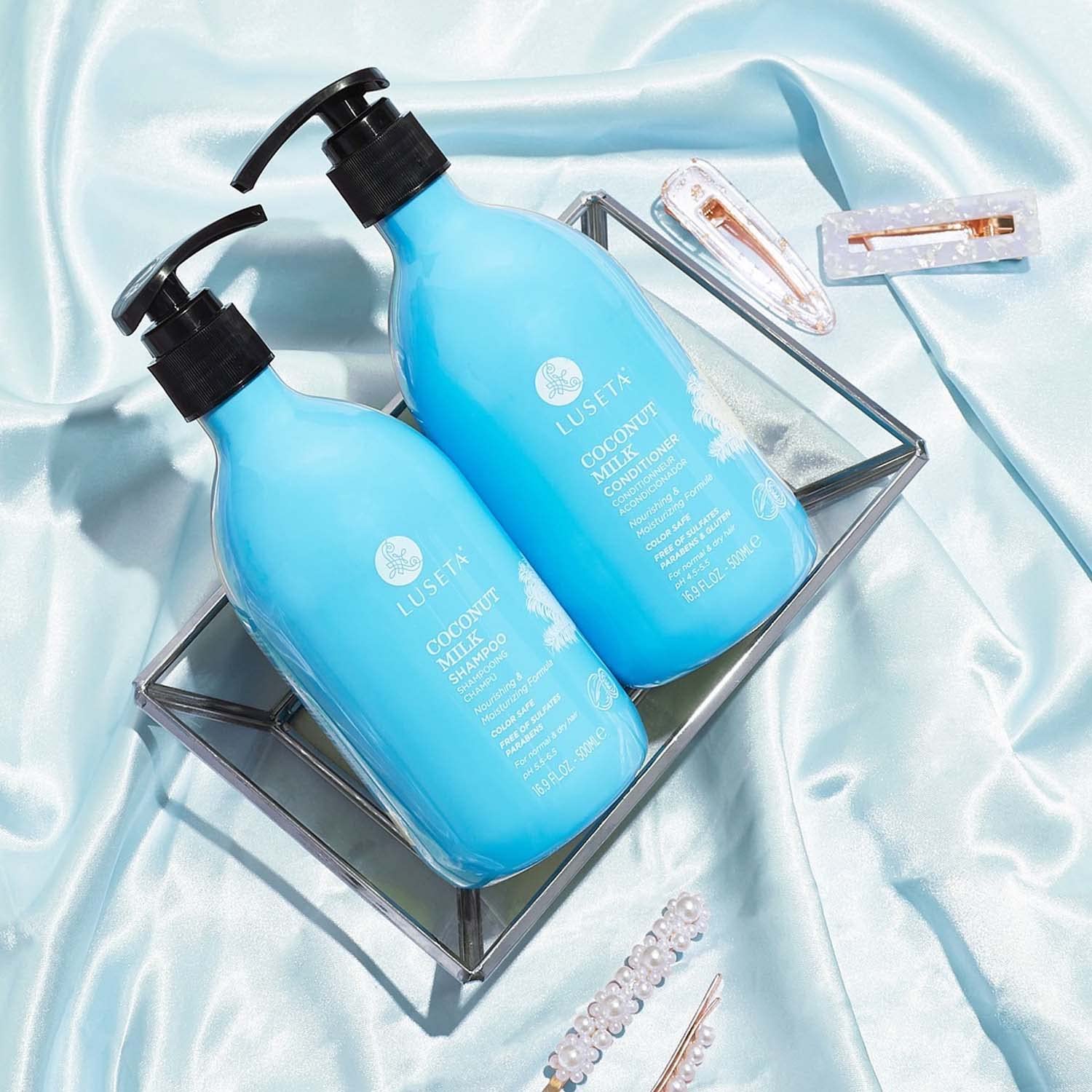 L LUSETA salon-quality duo set displayed on a clean vanity.