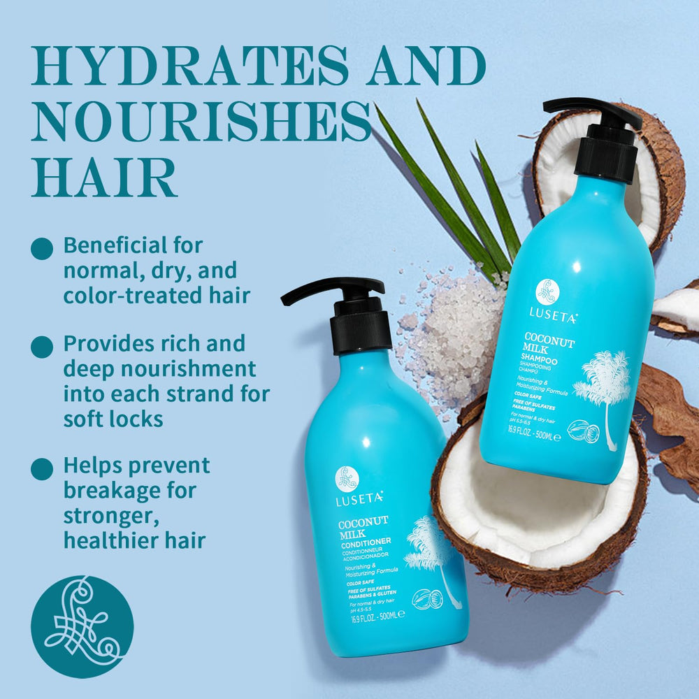 L LUSETA sulfate-free formula bottle emphasizing gentle cleansing.