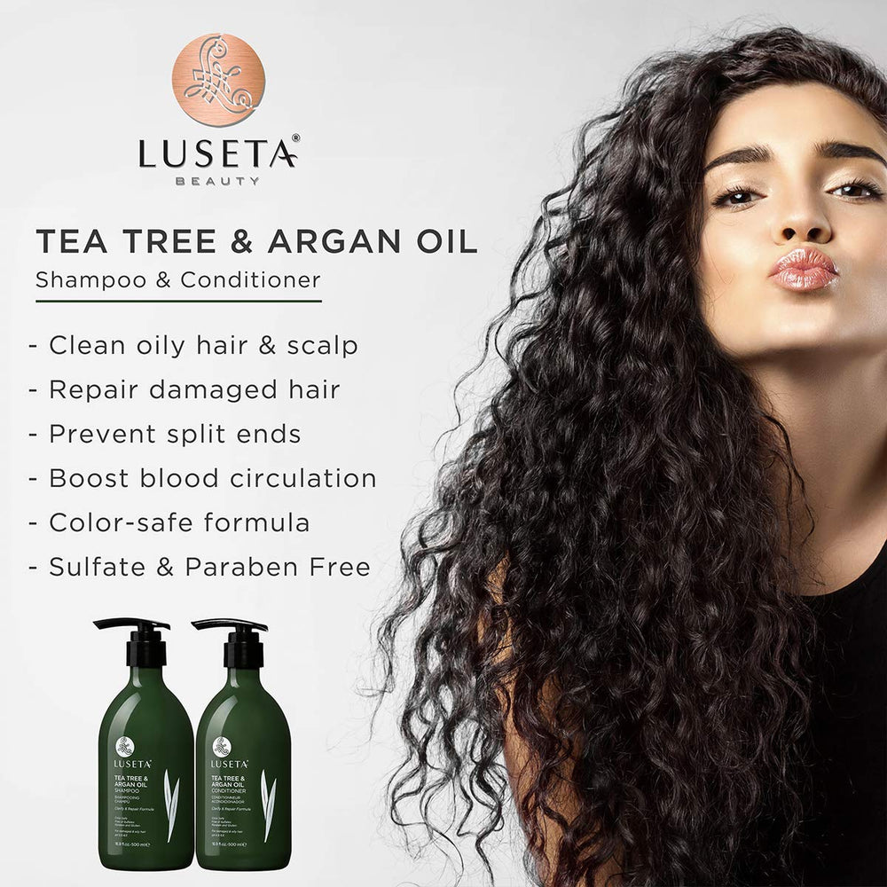 Luseta Tea Tree Oil Shampoo lather demonstrates rich cleansing.