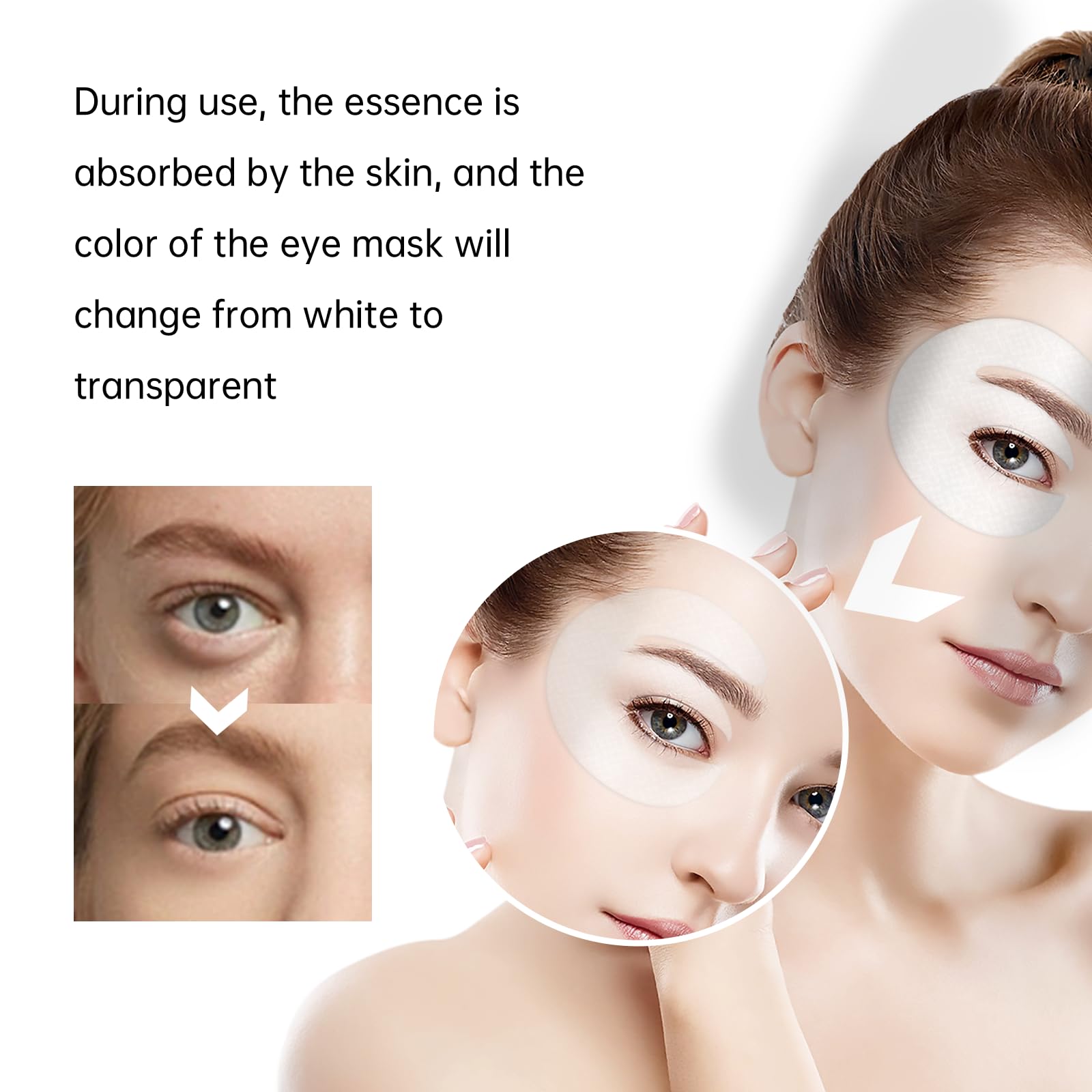 LLVYUO Novoy Rose Eye Patches infused with caffeine for refreshed under-eye skin
