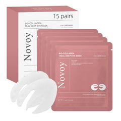 LLVYUO Novoy Rose Eye Patches close-up showing nourishing under-eye hydration