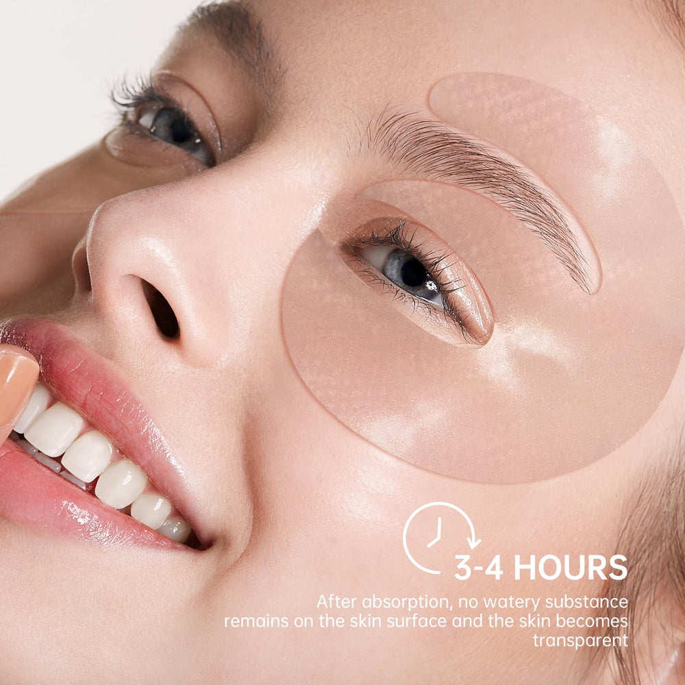 LLVYUO Novoy Rose Eye Patches offer three-times larger coverage for the under-eye area