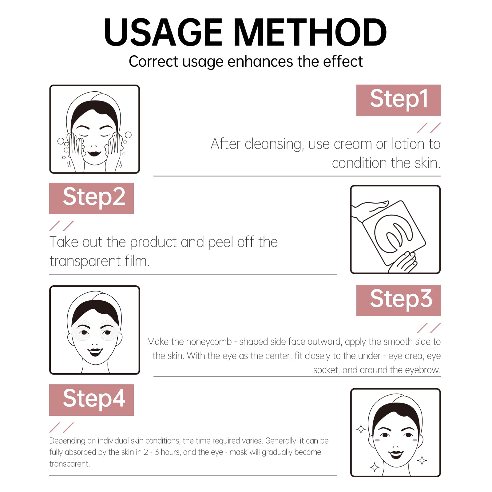LLVYUO Novoy Rose Eye Patches overnight use for convenient pampering