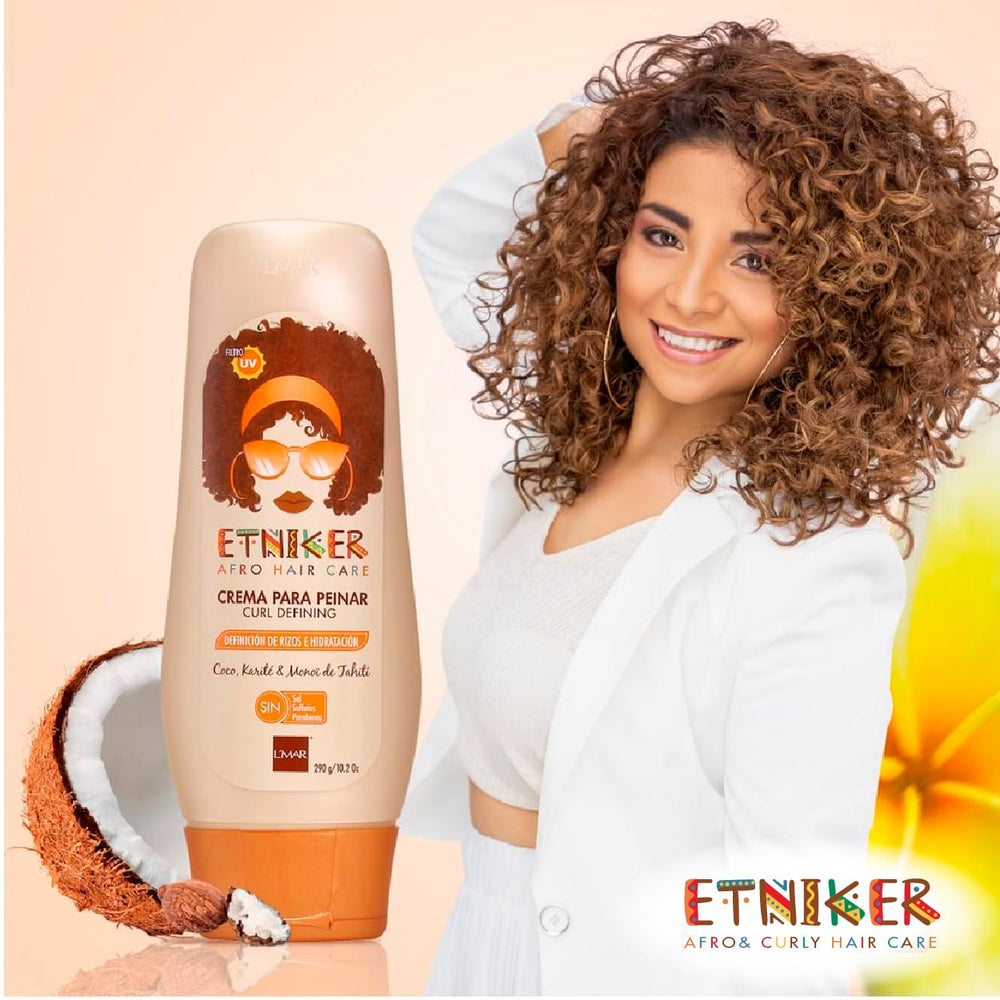 L'MAR ETNIKER hair closeup showing natural shine and definition