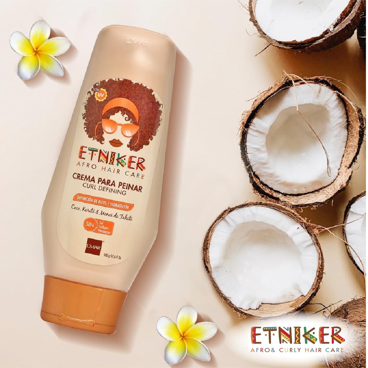 L'MAR ETNIKER nourishing shampoo and mask pairing for moisturized curls