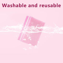 LNAUJS Nail Buffer Block pink set in use, demonstrating smooth shaping and edge work.