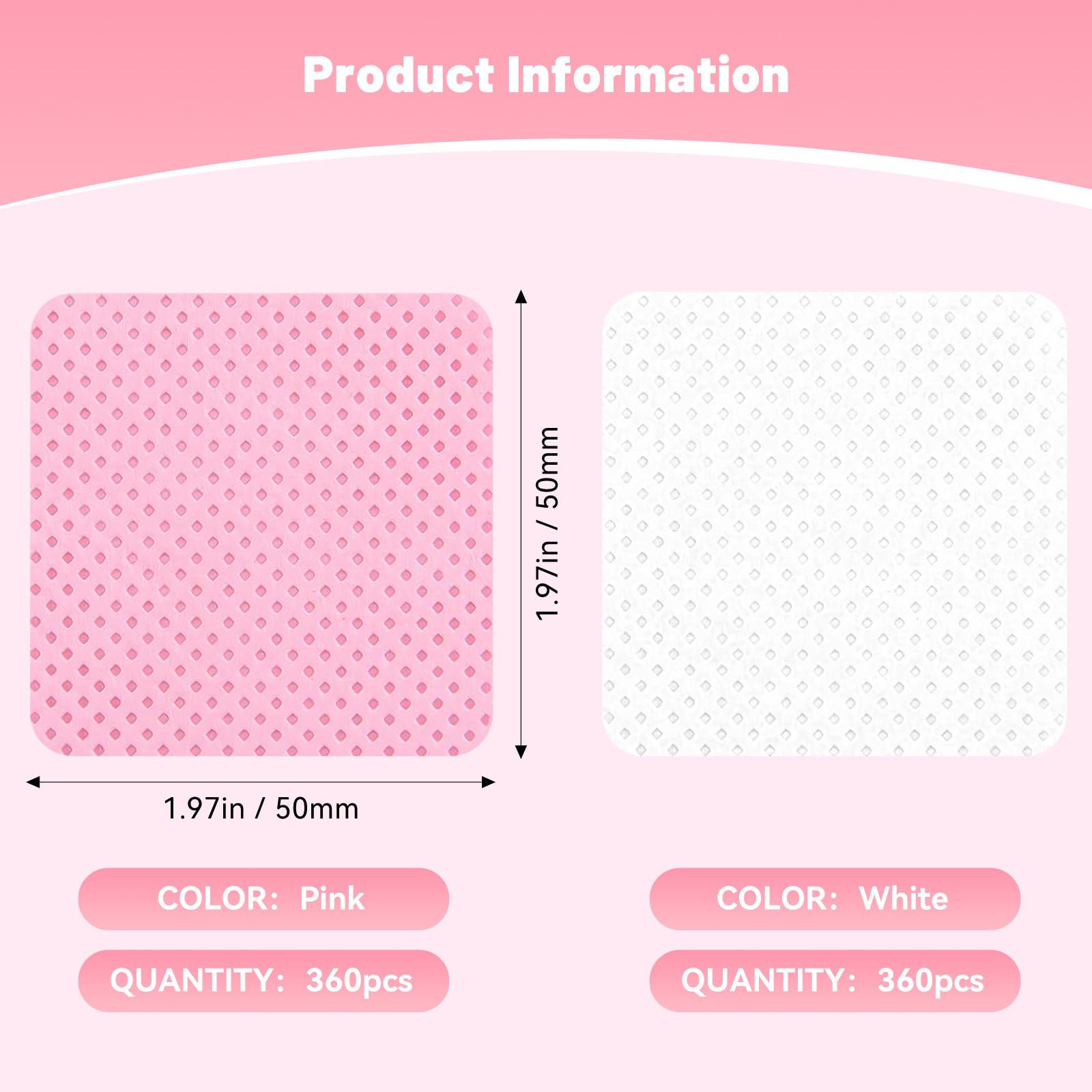 LNDIEHS pink wipes close-up showing lint-free texture for clean nails.