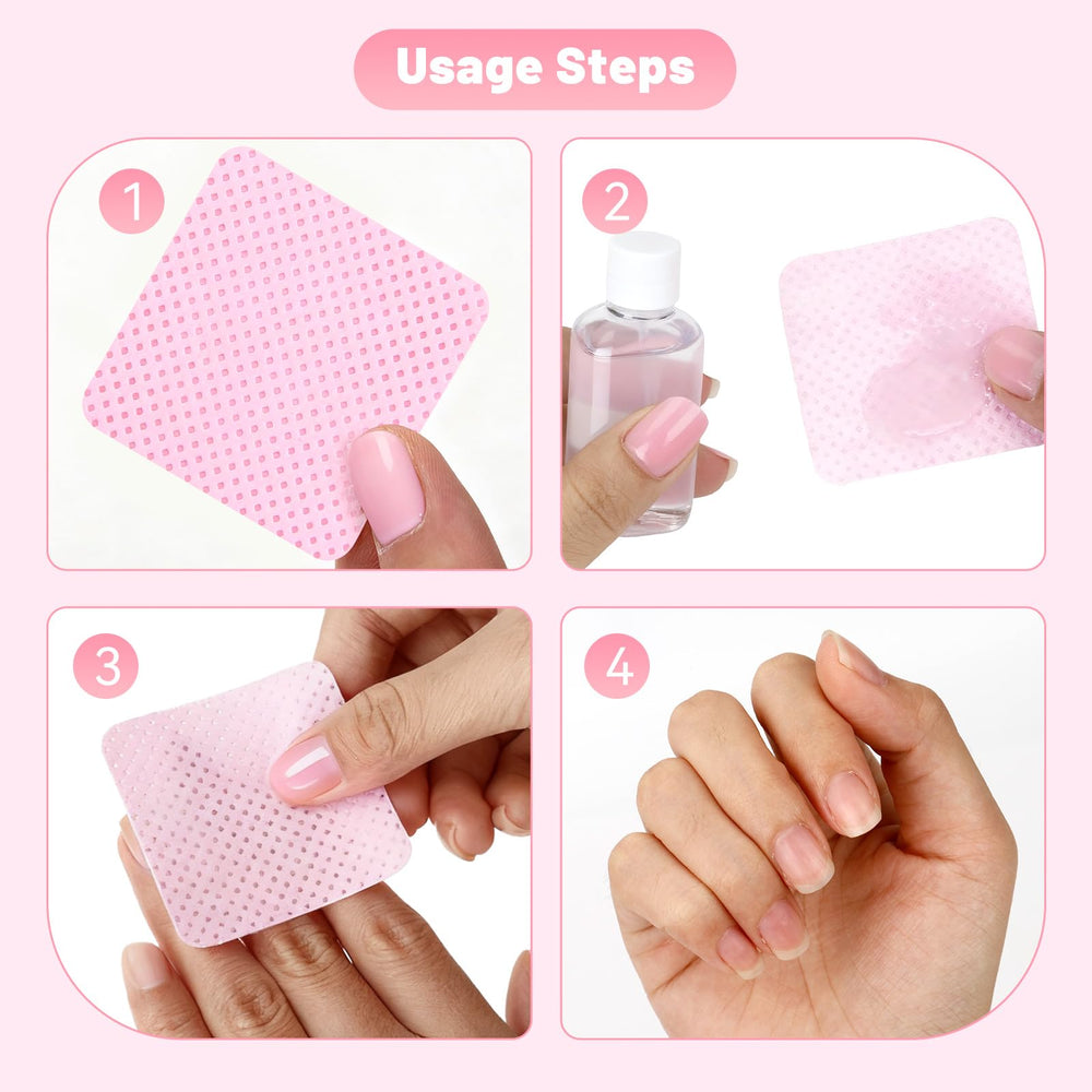 Salon setting using LNDIEHS lint-free wipes in nail care routine.