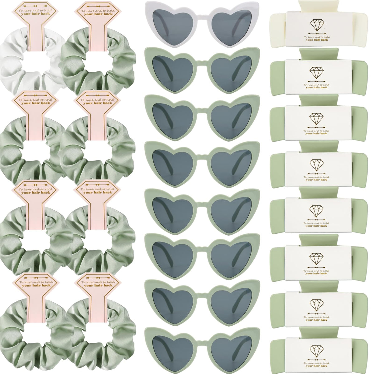 Loanzeg bridesmaid scrunchies bulk pack for wedding party styling