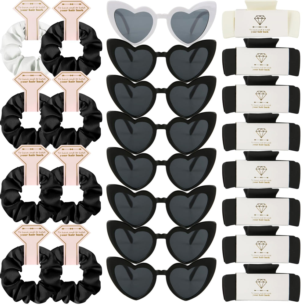 Loanzeg bridesmaid scrunchies set12 with soft matte satin fabric for versatile wear