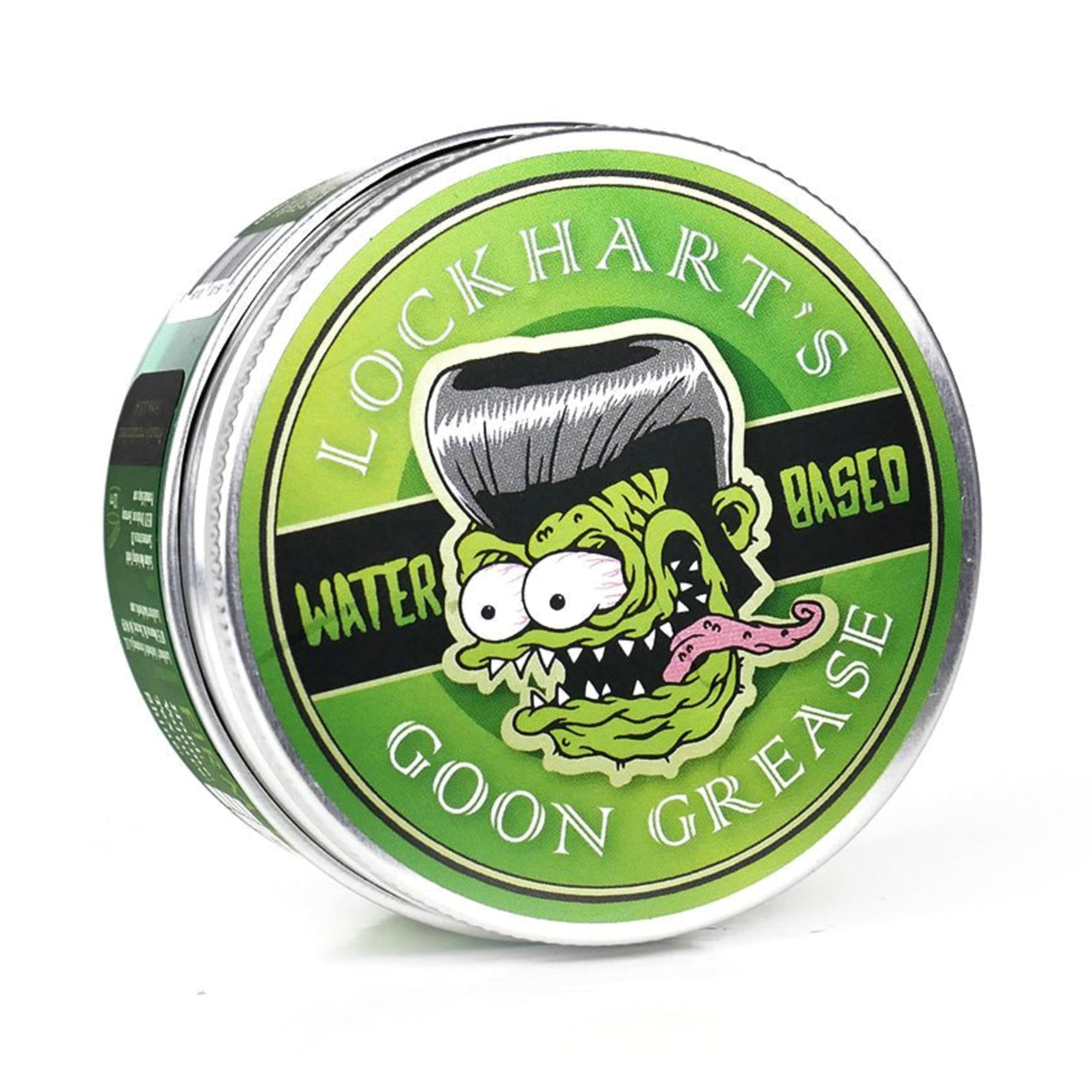 Lockhart’s Goon Grease bottle pour shows easy application and strong hold.