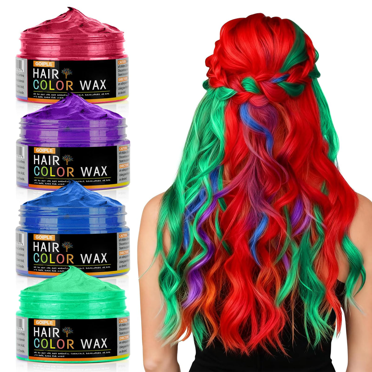 Lockmio blue hair wax application for vibrant festive color