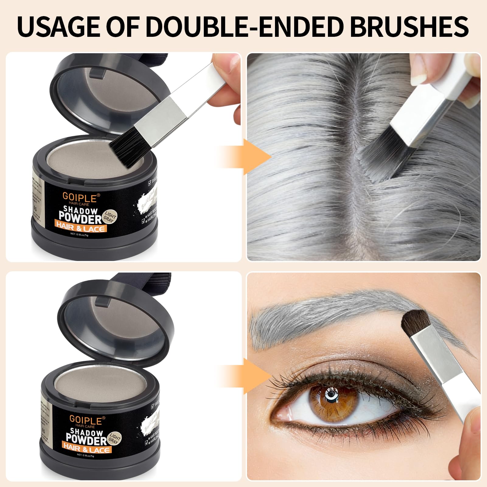 Lockmio application brush helps even, quick coverage during touch-ups.
