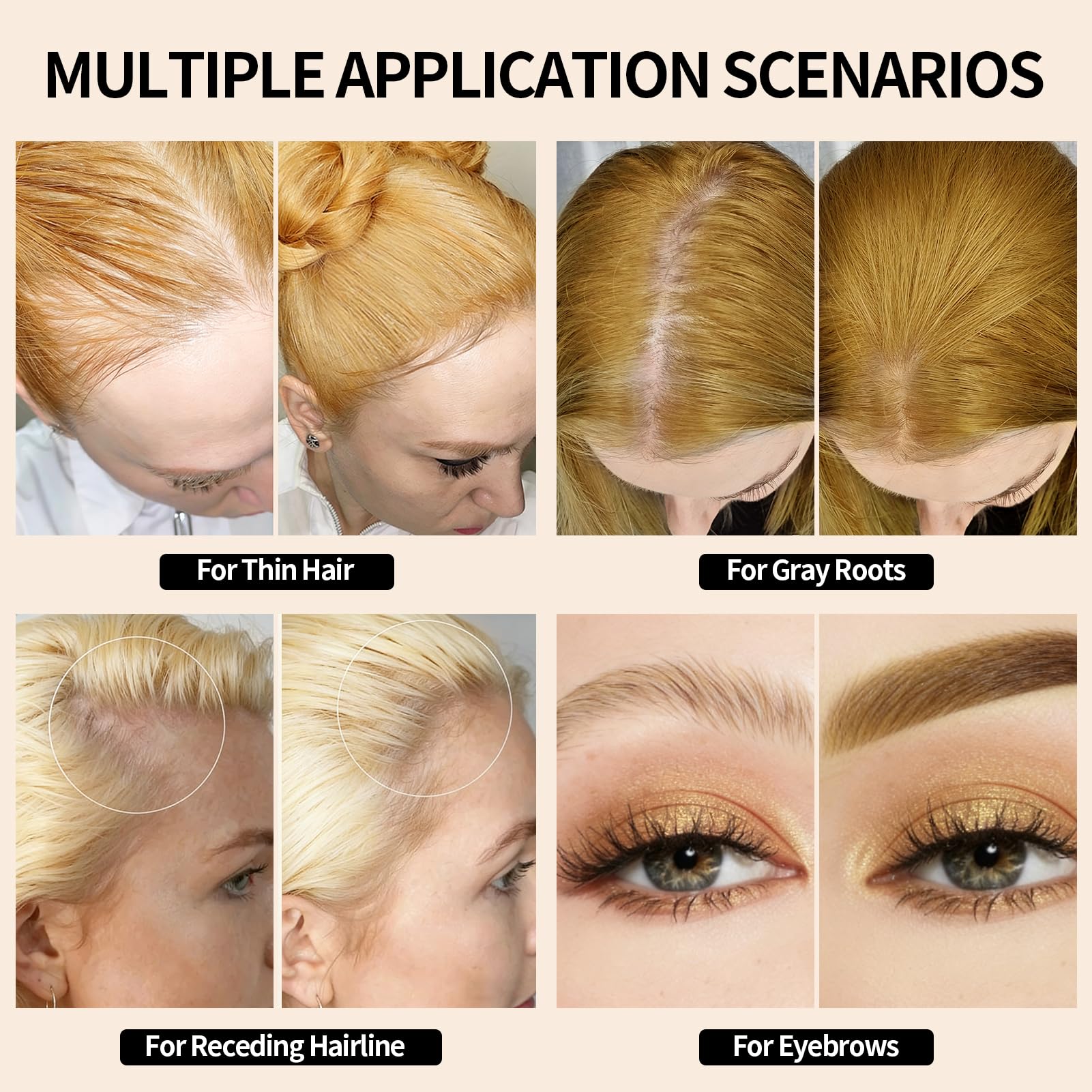 Lockmio Root Cover Up Powder natural blend in light blonde shade.