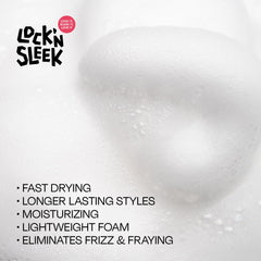 LOCK'N SLEEK frizz control delivers a smooth, long-lasting finish on braids.