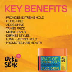 LOCK'N SLEEK Braid Gel being used for edge-control on baby hairs.