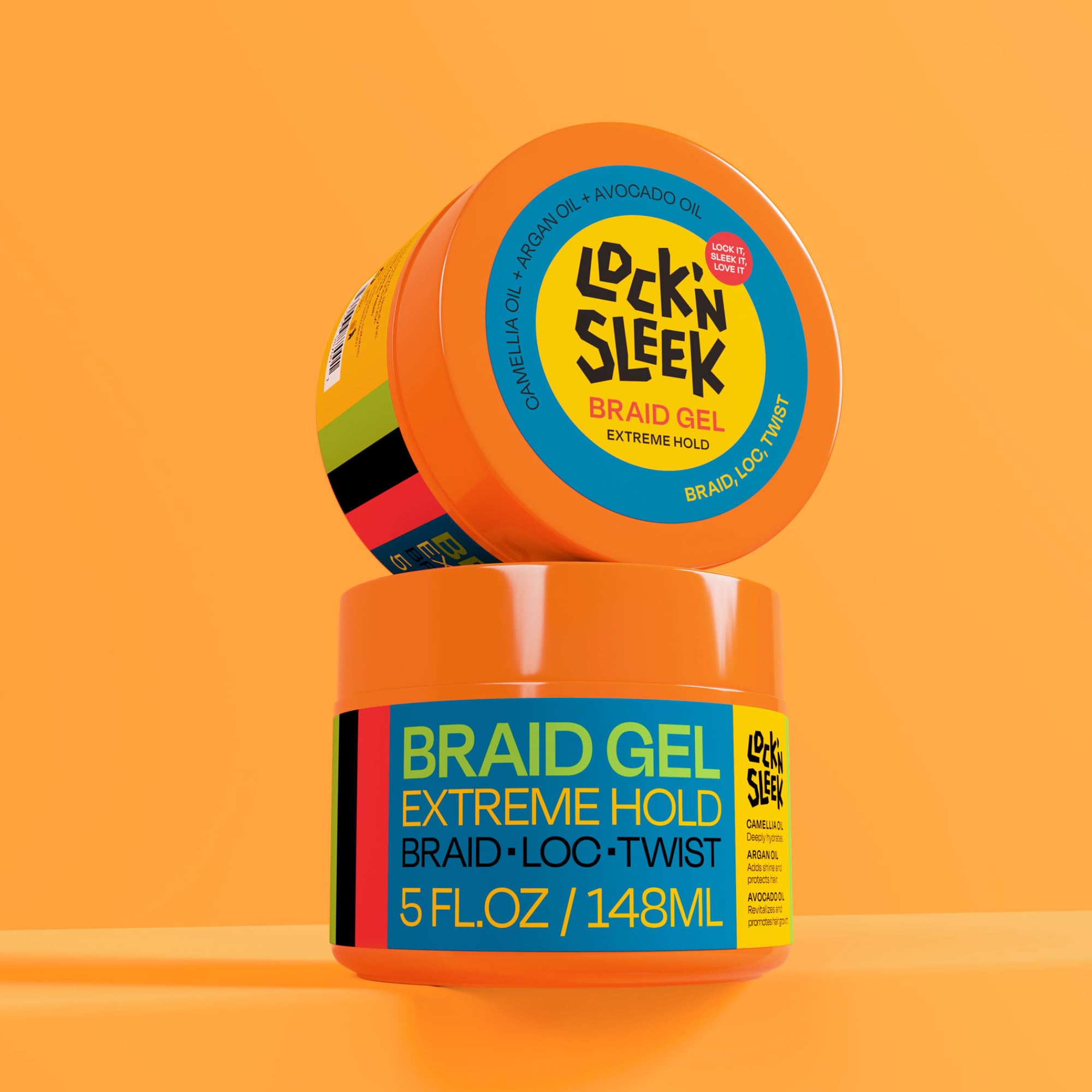 LOCK'N SLEEK Braid Gel on loc styles for defined, neat looks.