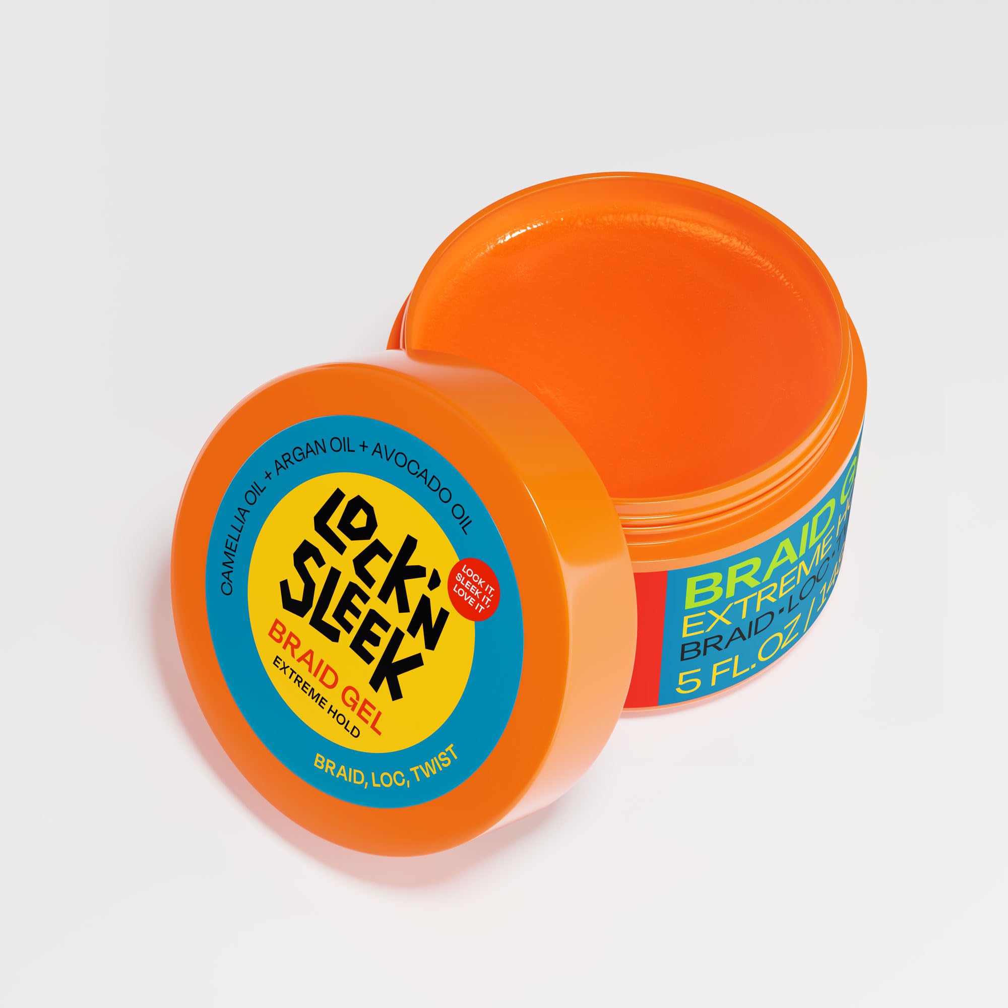 LOCK'N SLEEK Braid Gel demonstrates a no-flake finish on protective styles.