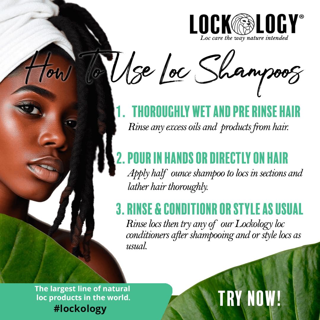 Lockology Loc Shampoo scalp tingle illustrating refreshing peppermint tea tree action