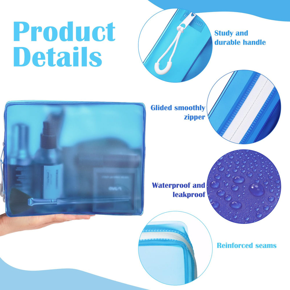 Locmeo large capacity bag fits toiletries and cosmetics.