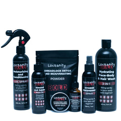 Locsanity Bold bundle front view for streamlined grooming routine.