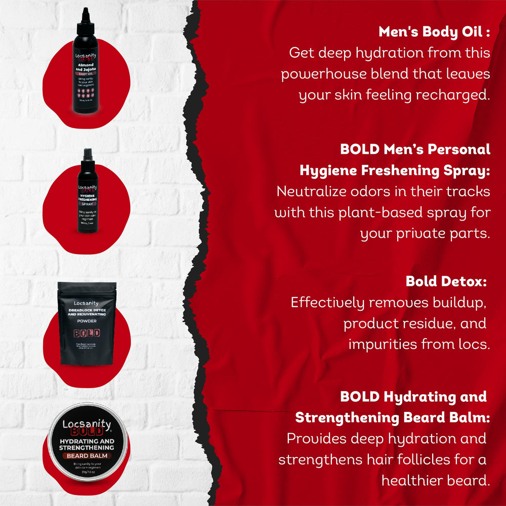 Locsanity Bold Hygiene Spray provides on-the-go freshness.