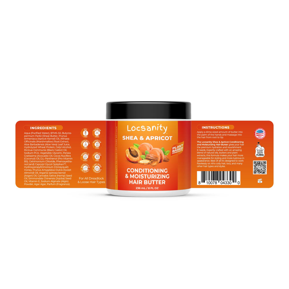 Locsanity Cream sealing moisture for smooth, frizz-controlled hair.