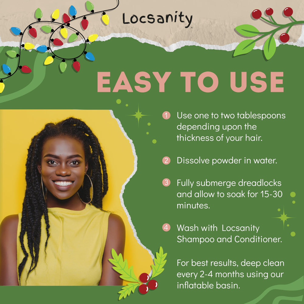 Locsanity dreadlock detox after-treatment reveals refreshed locs.