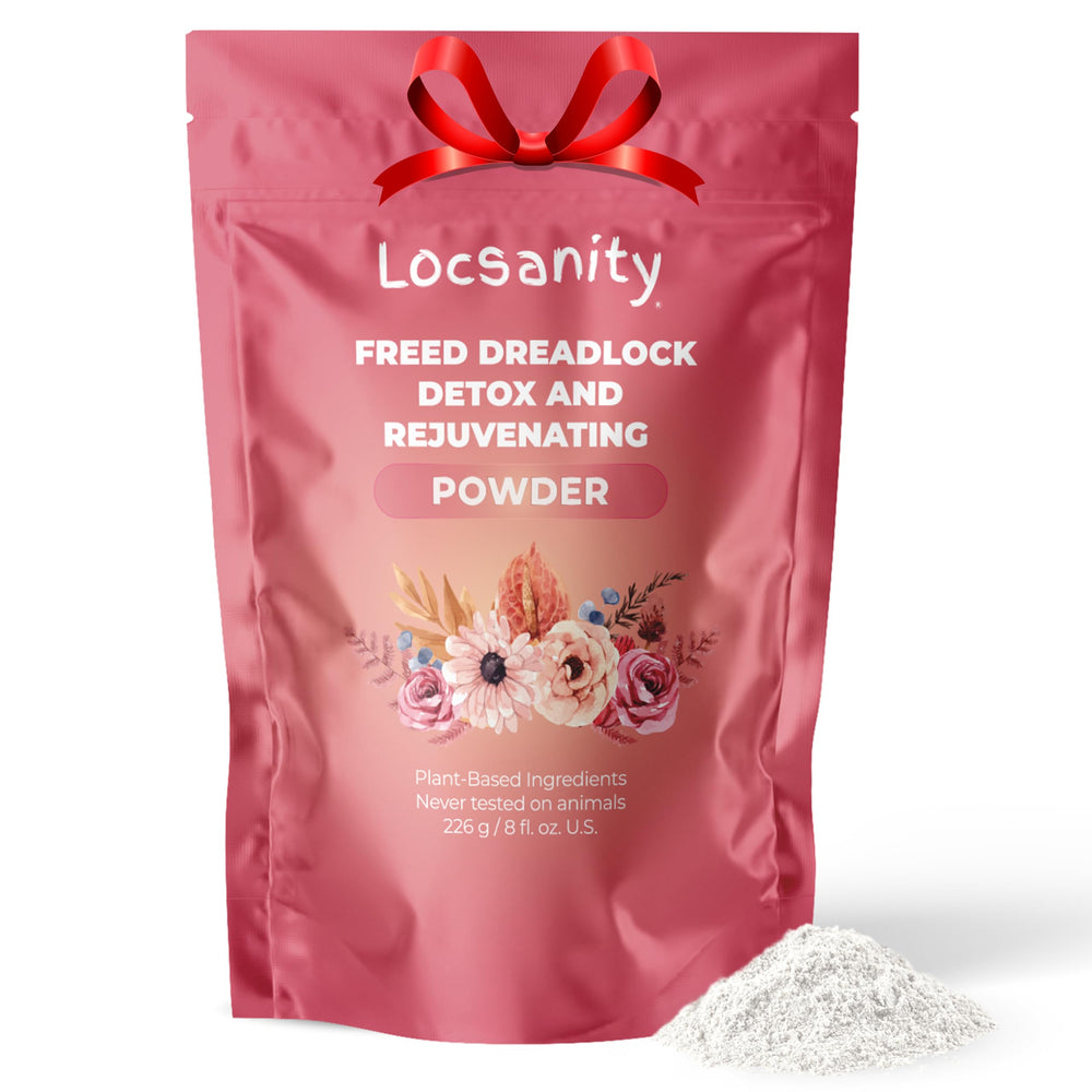 Locsanity Dreadlock Detox bottle pour for easy deep cleansing.