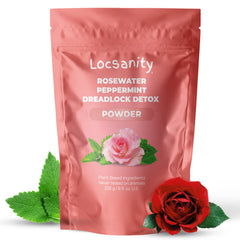 Locsanity dreadlock detox powder bottle for buildup removal and fresh feel