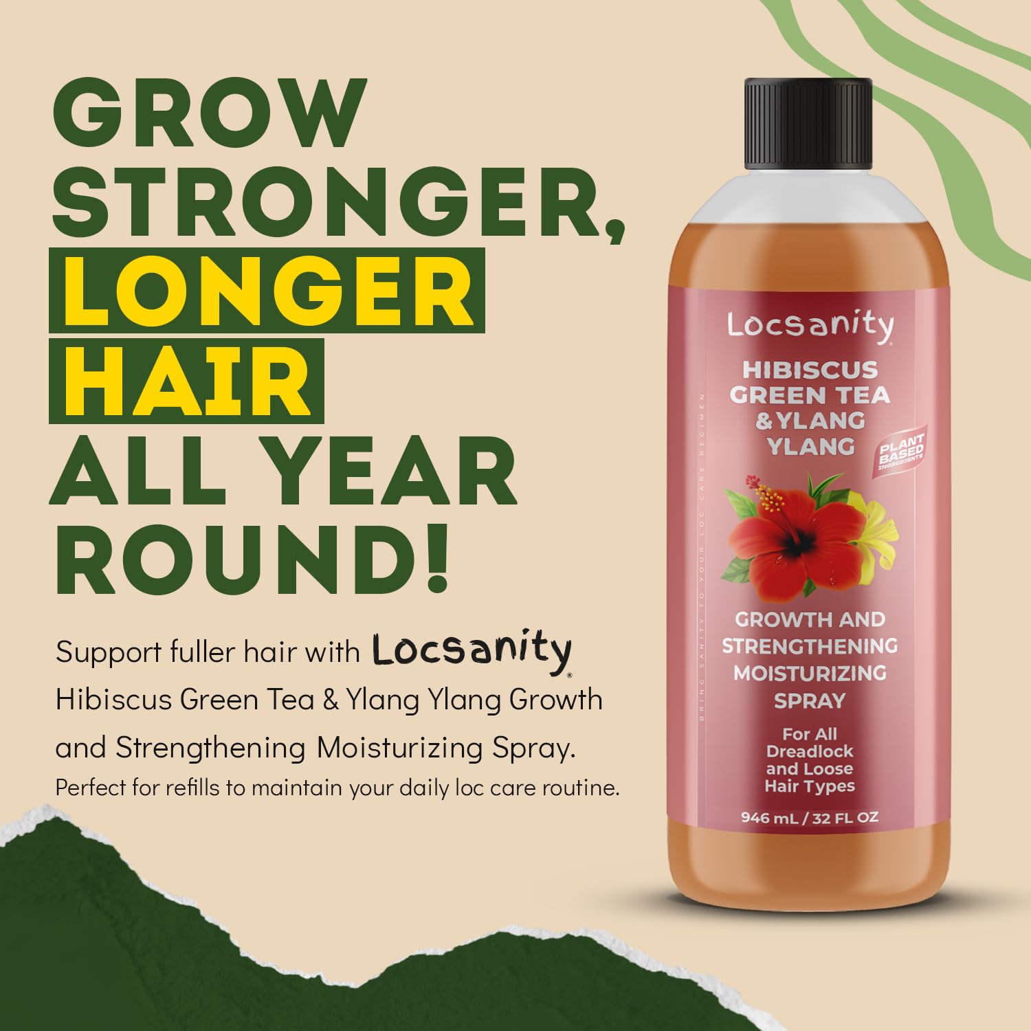 Locsanity Hair care routine with spray for detangled and shiny locs