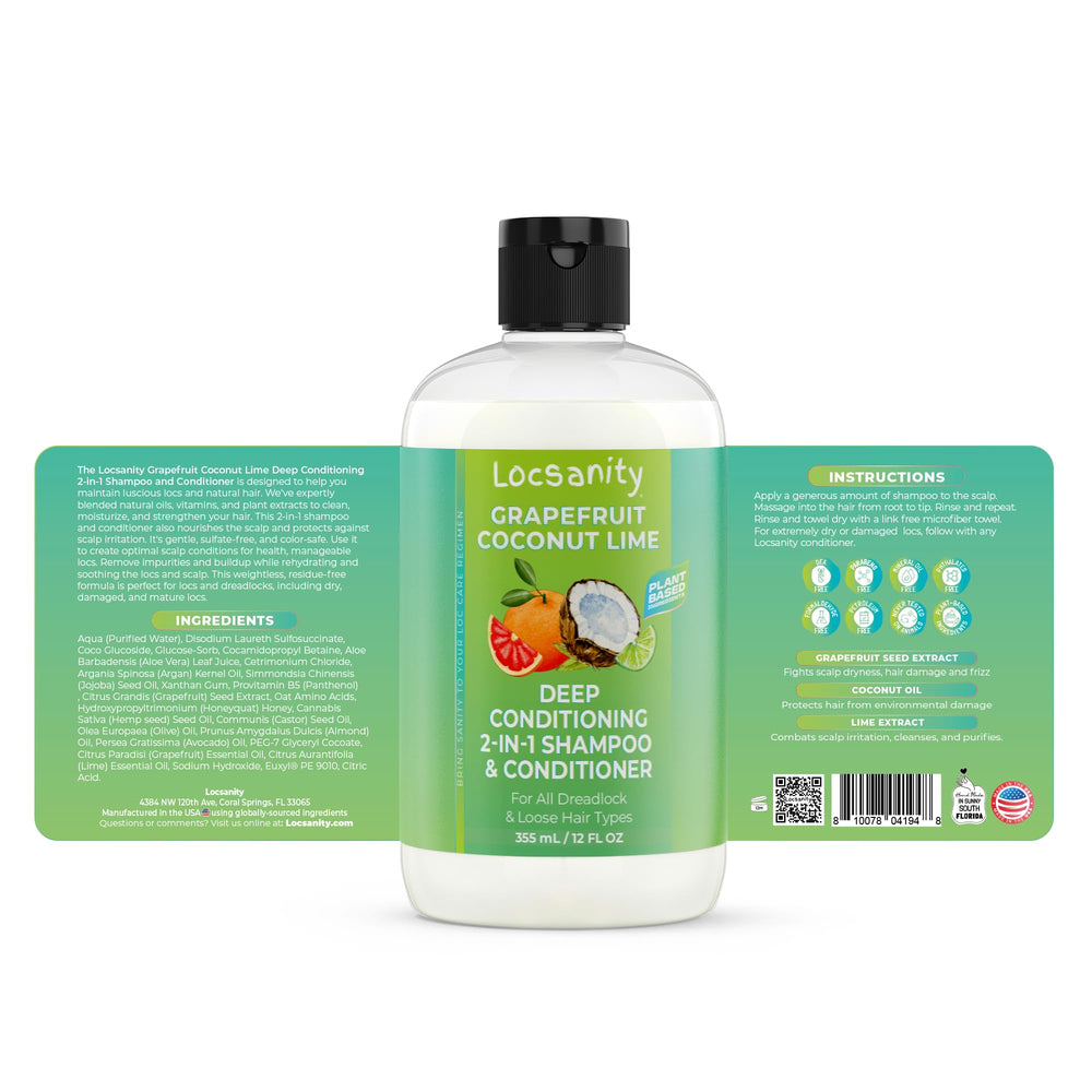 Locsanity hydrating loc care foam highlighting scalp nourishment
