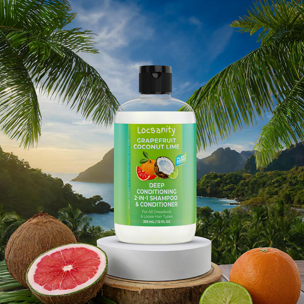 Locsanity natural formula ingredients demonstrating safe care for color-treated hair