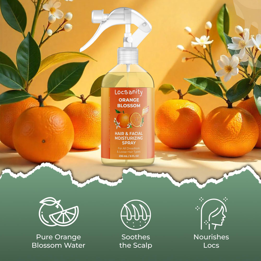 Nourished locs with Locsanity Orange Blossom spray