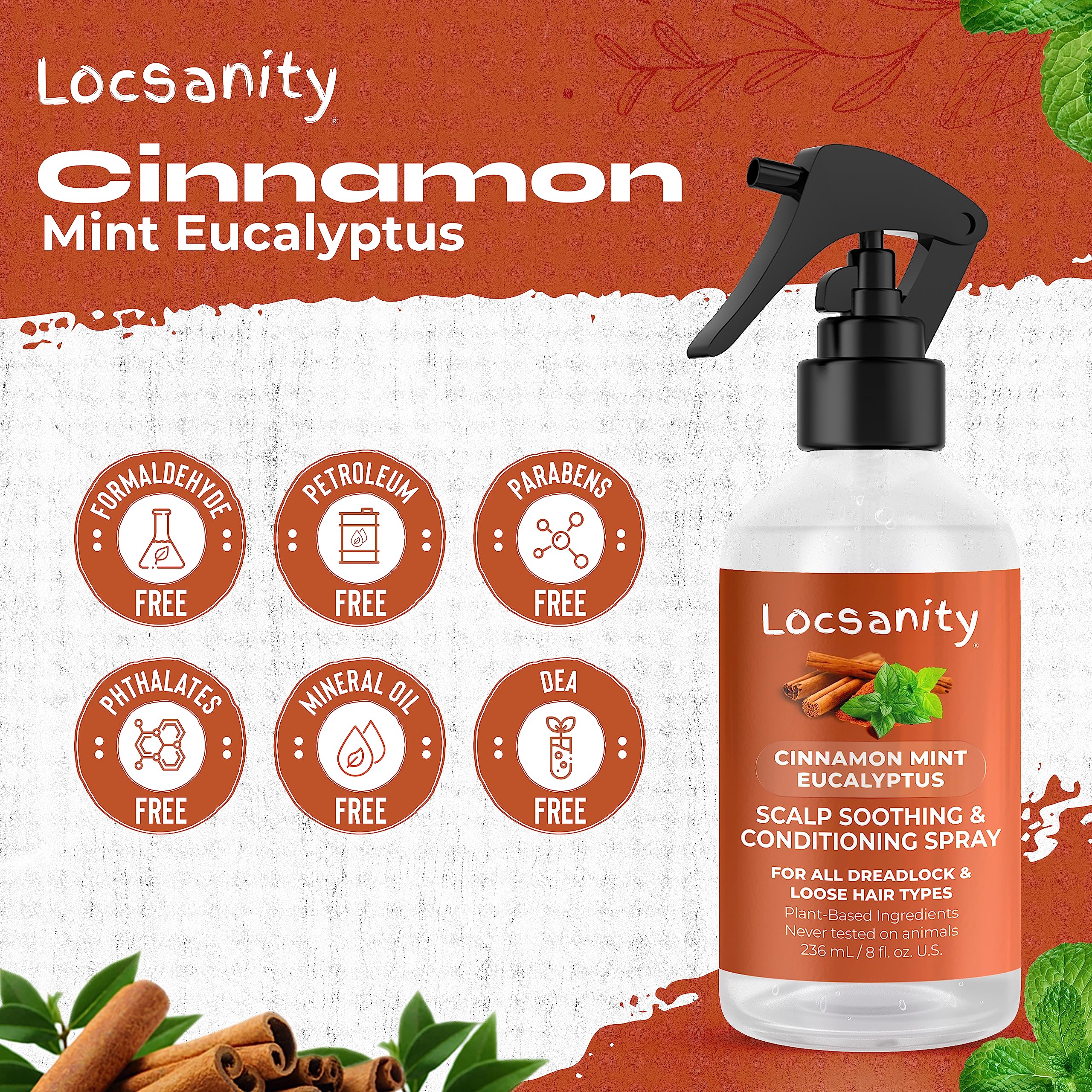 Locsanity ready-to-use spray supports daily hair care routines.
