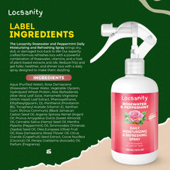Locsanity label close-up highlighting vegan formula