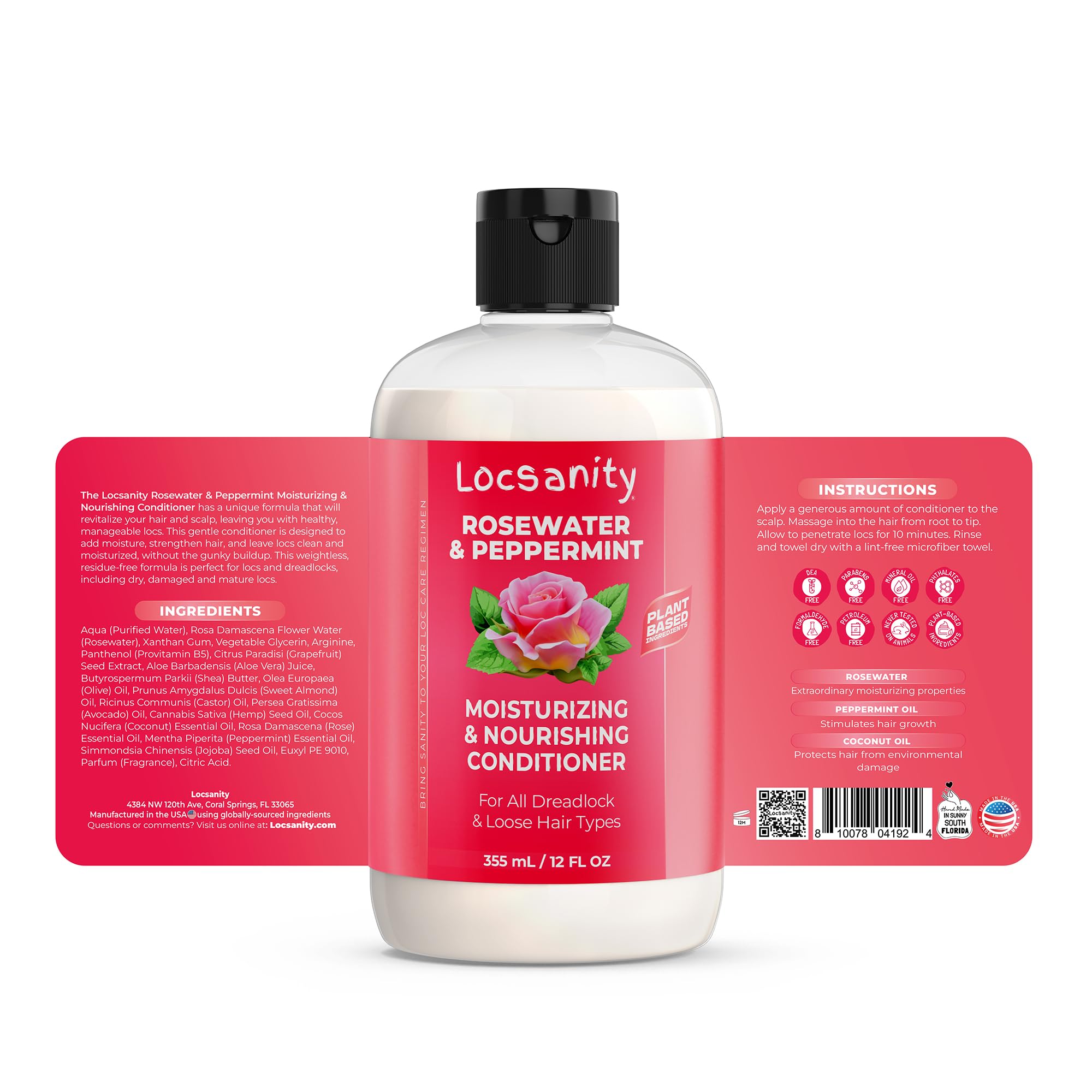Locsanity Rosewater Peppermint Loccare bundle pack for complete dreadlock care routine