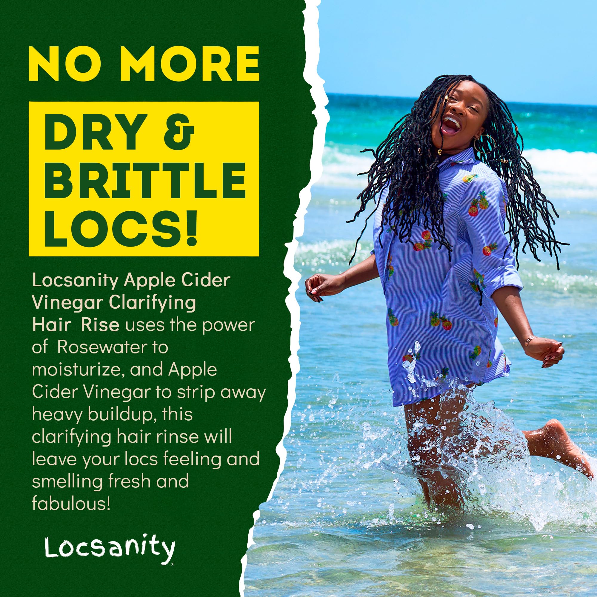 Locsanity Rosewater Peppermint scalp-refresh action demonstrates cooling sensation.