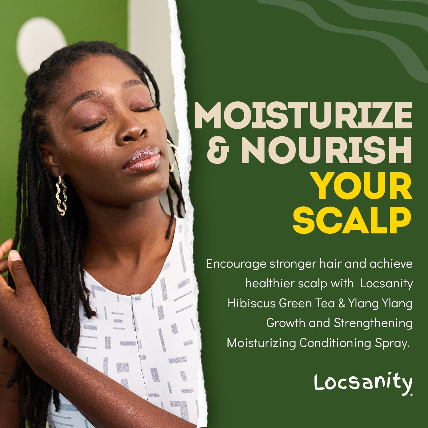Locsanity spray nozzle mist for even scalp hydration