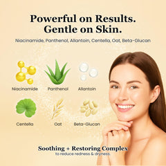 Brightening network ingredients with Vitamin C and Ferulic acid for even tone