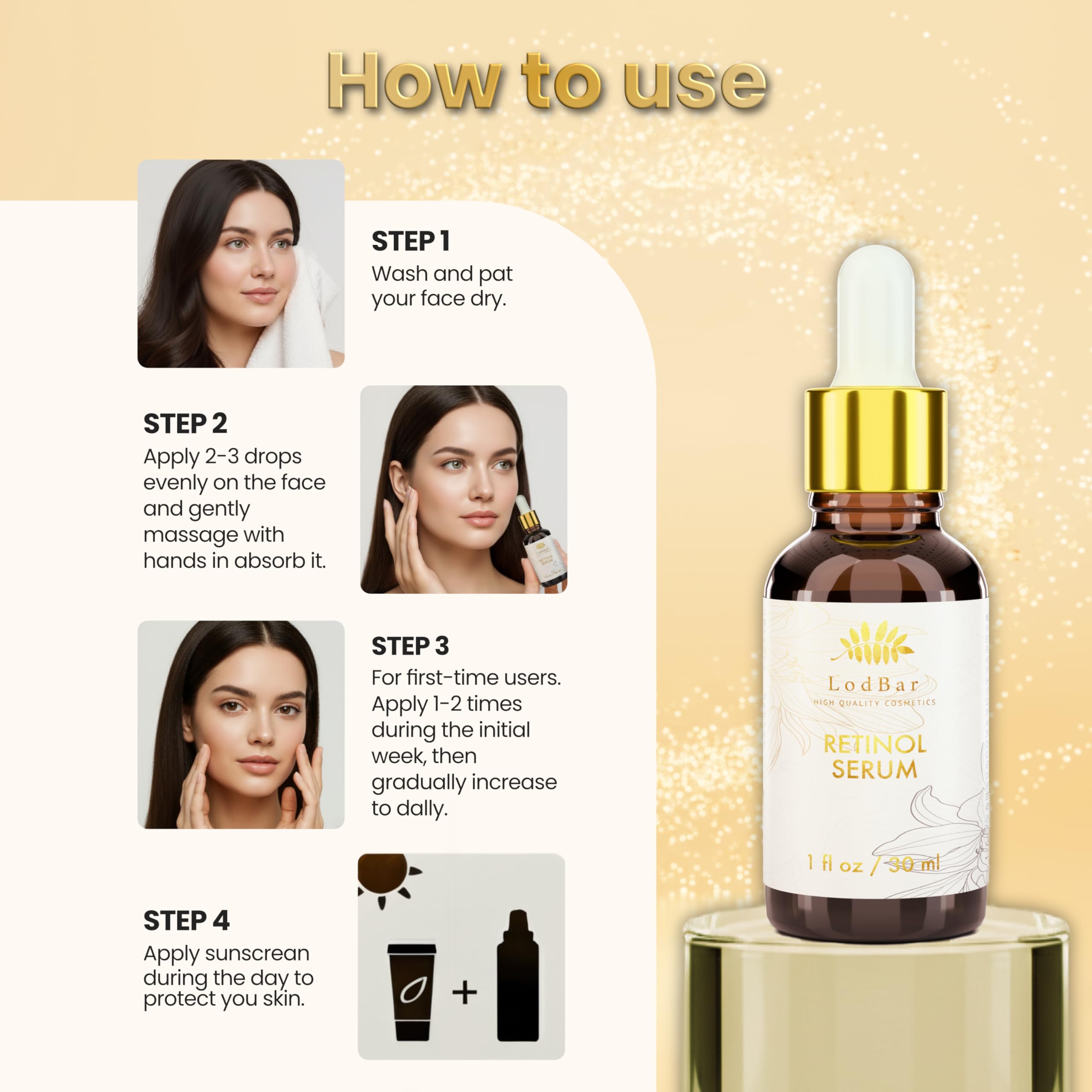 Satin-smooth finish on skin suggests radiant, even-toned results