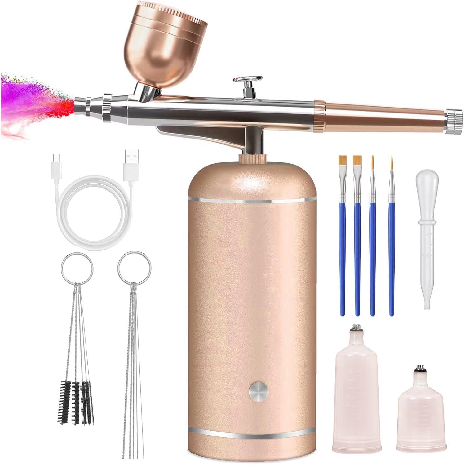 LOISVI airbrush cordless design with battery indicator for portable creativity